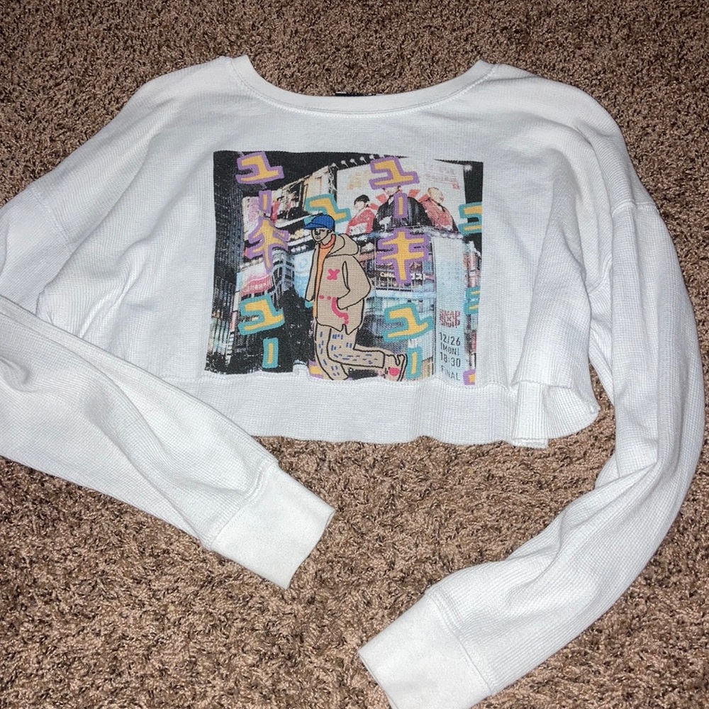 long sleeve crop top